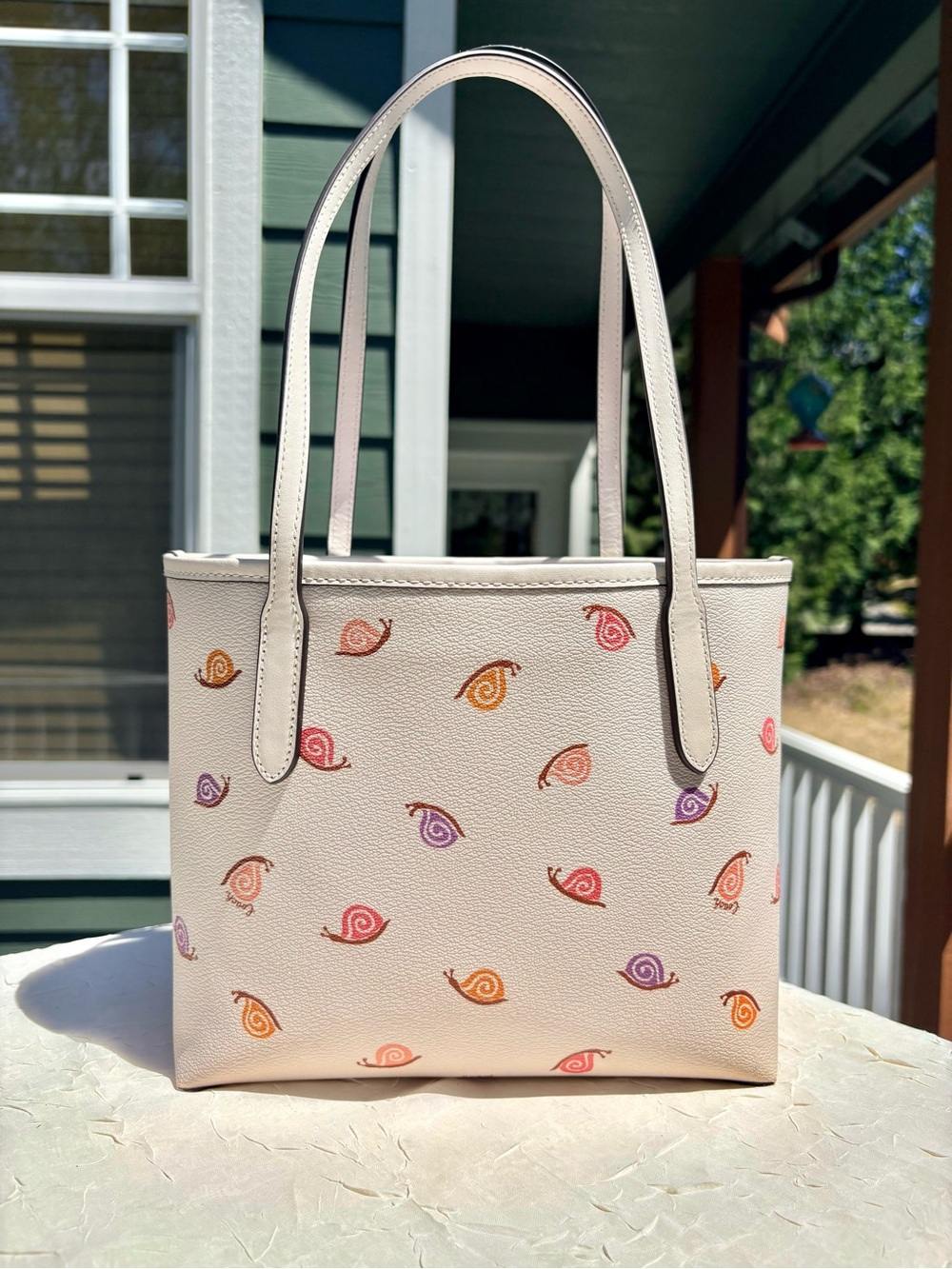 COACH City Tote With Snail Print With Matching Wallet CV269 - Picture 5 of 15